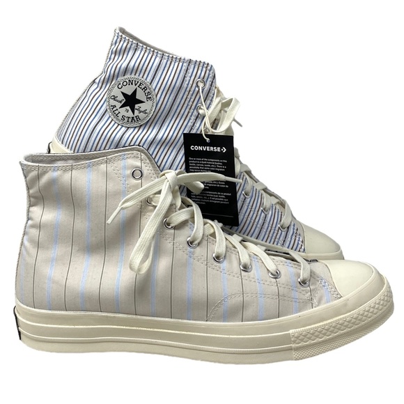 Converse Chuck 70 Retro Shoes For Men Skate High Stripes Canvas A00457C-WWSBBBBW - Picture 1 of 10